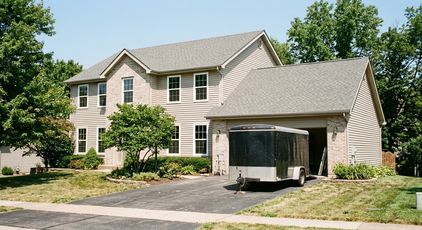 Exterior of a Wildwood home after full double hung window replacement