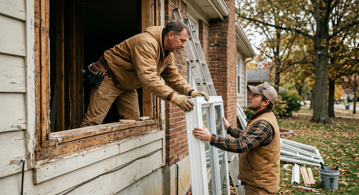 Restored double hung windows installed in a Wildwood home